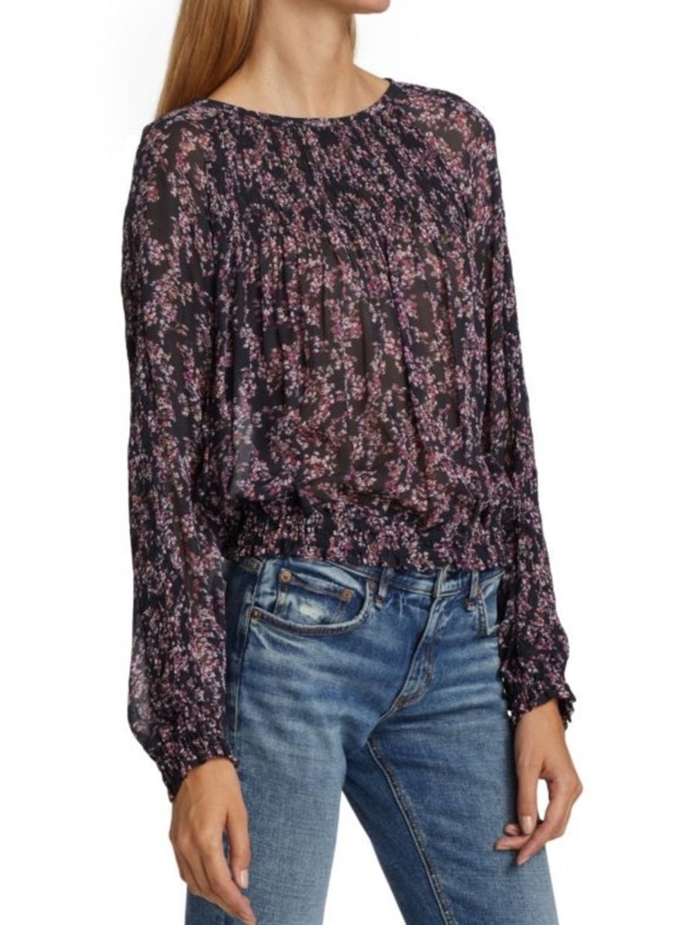 rag & bone celeste Floral Long-Sleeve Blouse- small